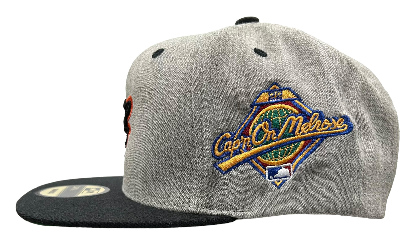 New Baltimore Orioles Capn On Melrose 2 Tone SnapBack Hat Flat Brim Cap Green UV