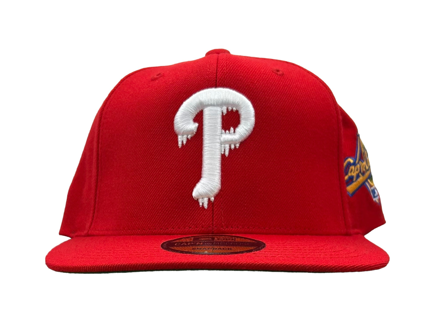 NEW Philadelphia Phillies Capn On Melrose Red SnapBack Hat Flat Brim Cap