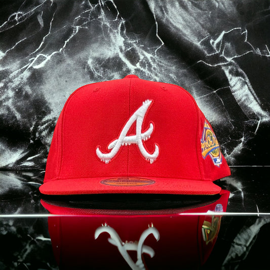 NEW Atlanta Braves Capn On Melrose Red SnapBack Hat Green UV Men’s  OSFM