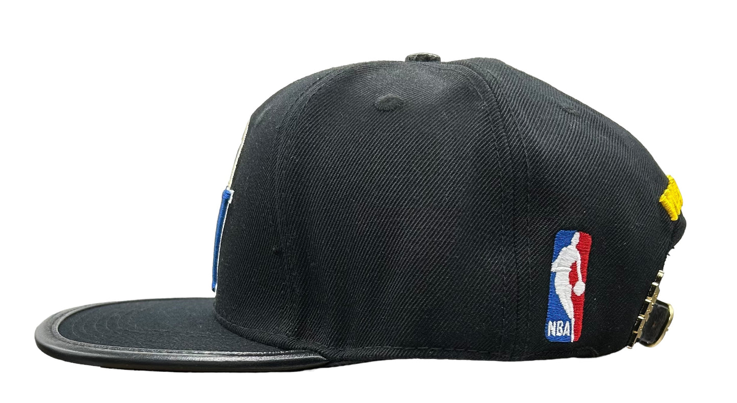 NEW Golden State Warriors PRO STANDARD Leather Strapback Hat With Leather Trim