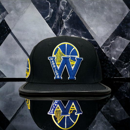 NEW Golden State Warriors PRO STANDARD Leather Strapback Hat With Leather Trim