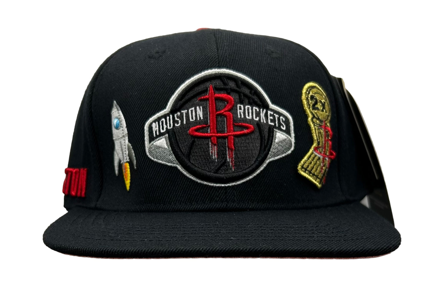 NEW Houston Rockets PRO STANDARD Championship SnapBack Hat Pink UV Flat Brim