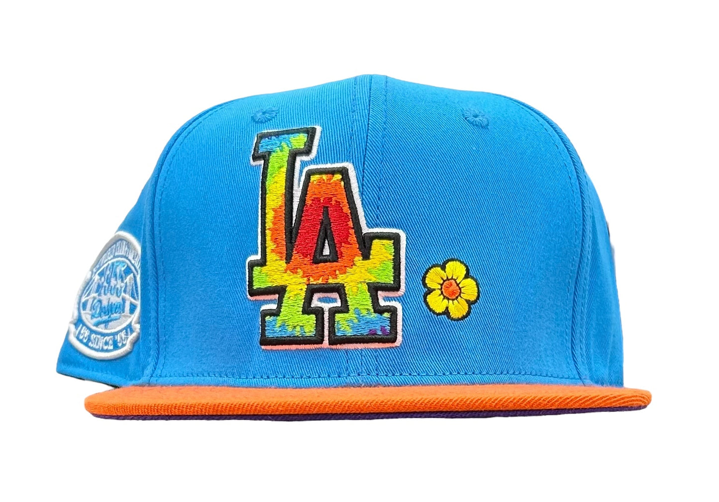 NEW Los Angeles Dodgers PRO STANDARD Hippy Trippy 2 Tone SnapBack Hat Purple UV