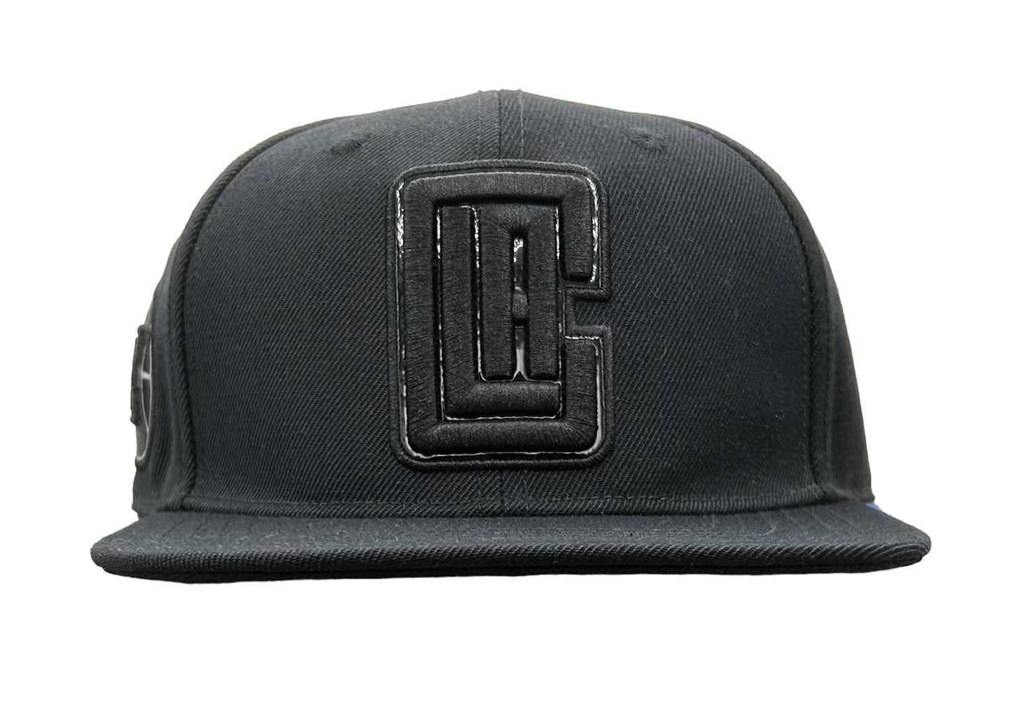 NEW Los Angeles Clippers PRO STANDARD Triple Black SnapBack Hat Flat Brim Cap