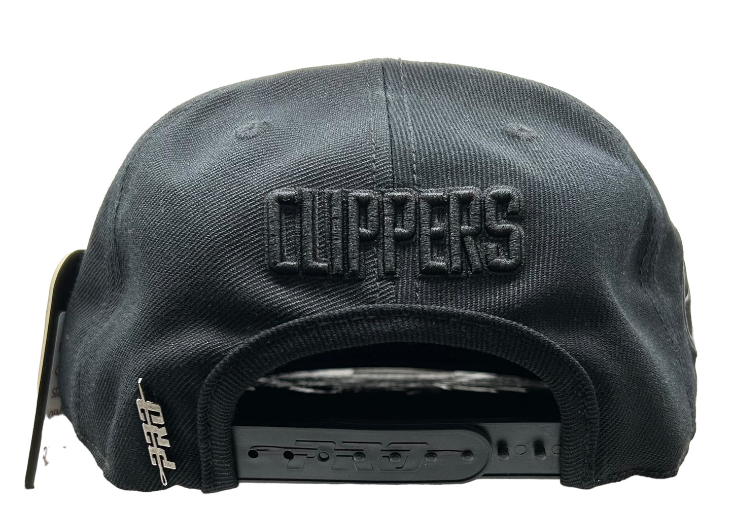 NEW Los Angeles Clippers PRO STANDARD Triple Black SnapBack Hat Flat Brim Cap