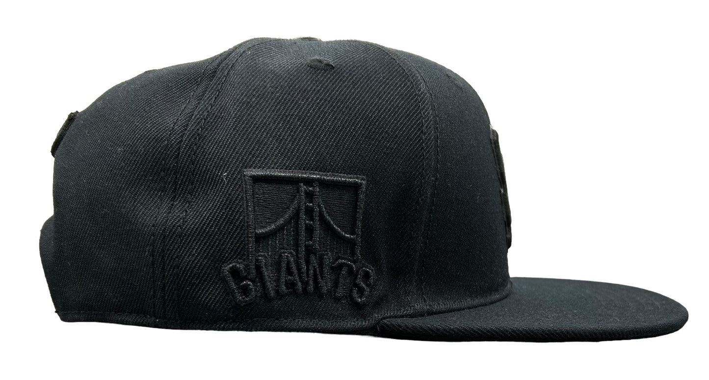 NEW San Francisco Giants PRO STANDARD Triple Black SnapBack Hat Flat Visor