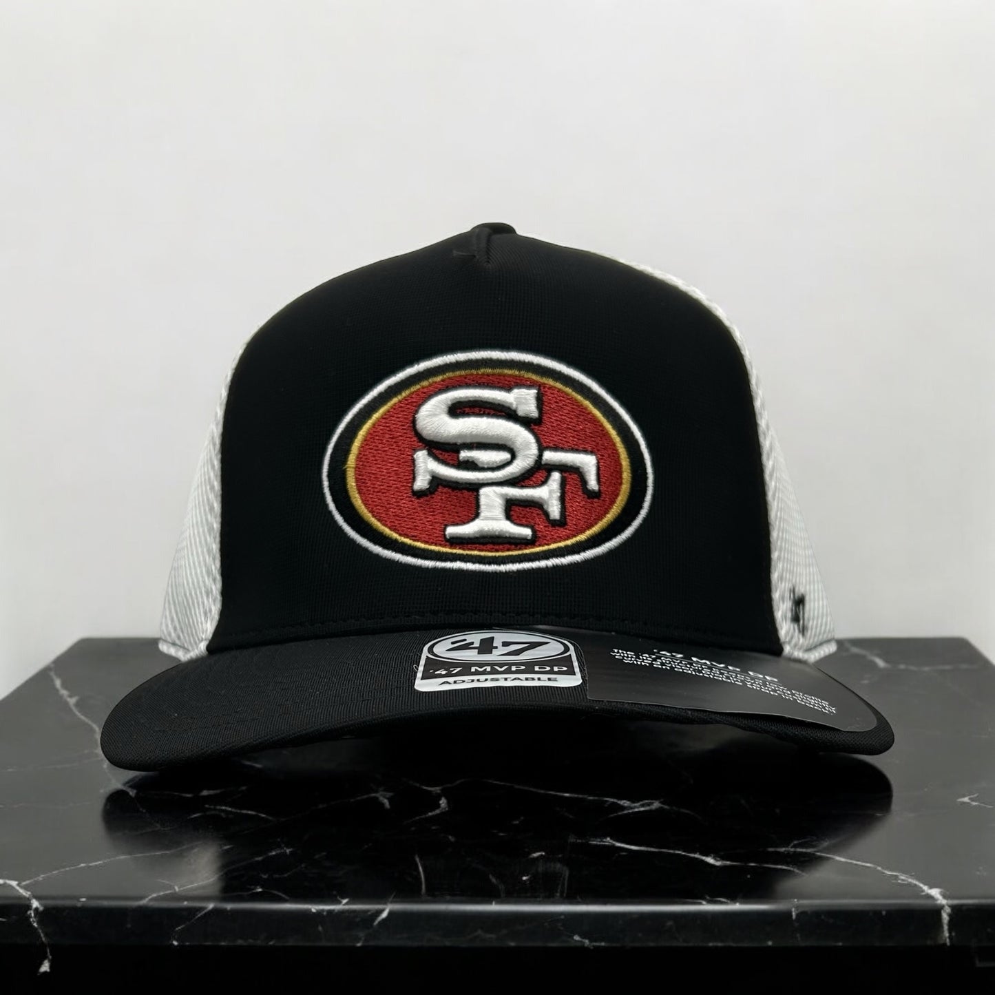 NEW NFL San Francisco 49ers 47 Brand  MVP DP Net Trucker SnapBack Hat OSFM