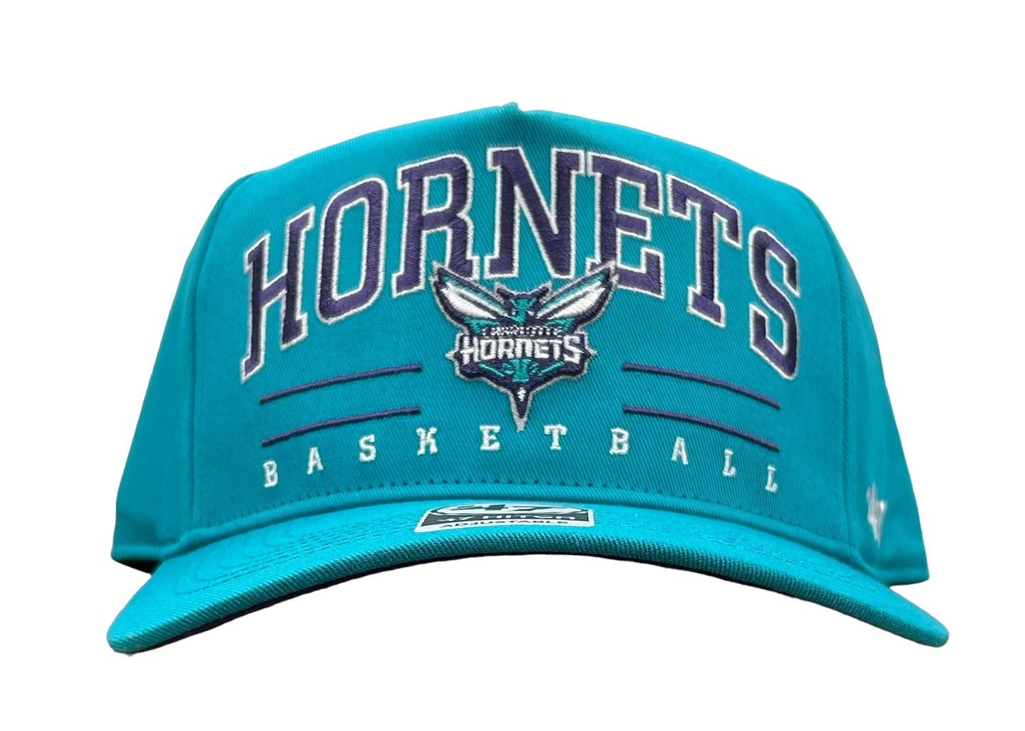 New Charlotte Hornets 47 Brand Hitch Retro SnapBack Hat Slight Curve Purple UV