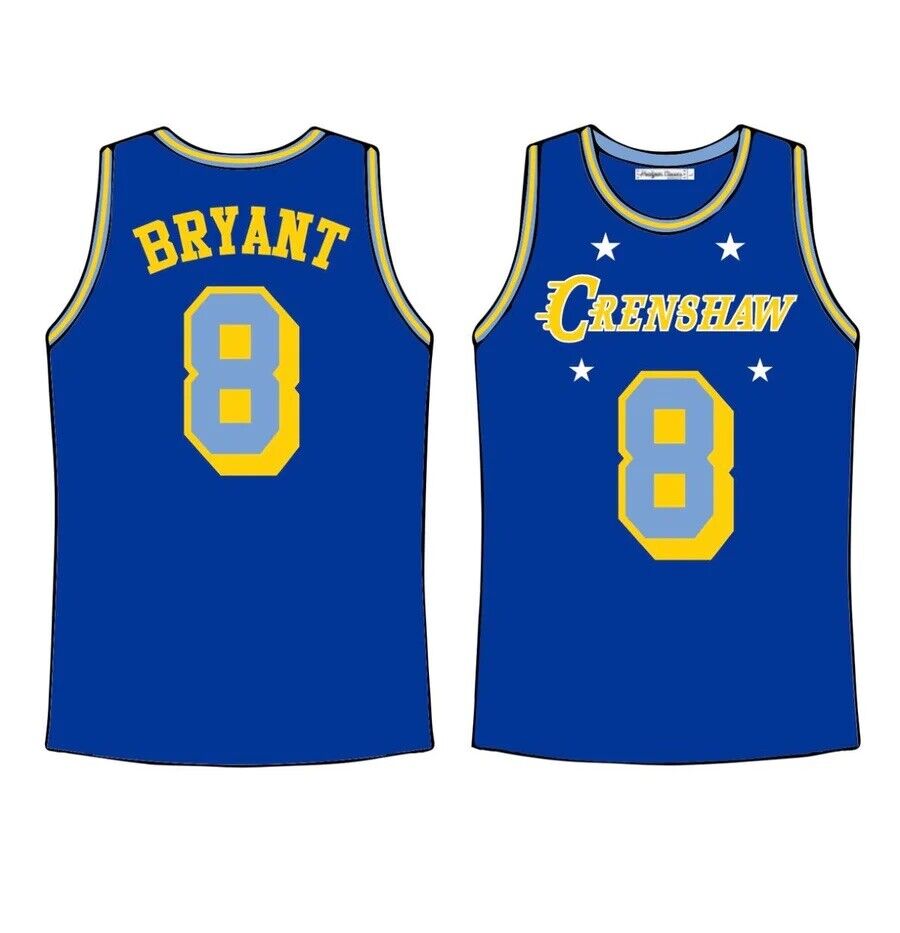 NEW HEADGEAR CLASSICS CRENSHAW KOBE BRYANT AUTHENTIC Stitched Throwback Jersey