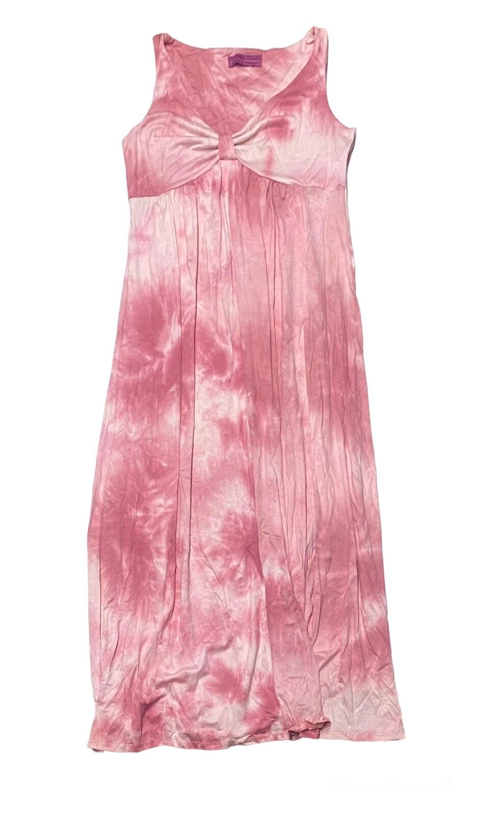 EUC Melissa Masse V neck maxi dress in our strawberry sorbet tie dye Jersey