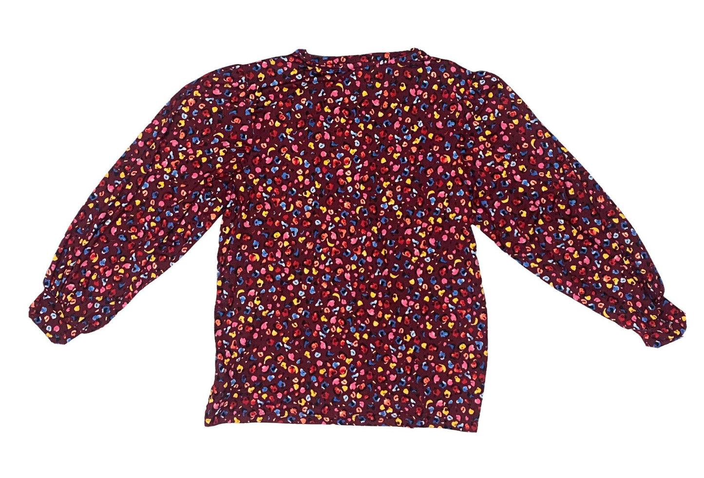 Melissa Masse Brushed Luxe Jersey Top Women's Burgundy Fruit Print