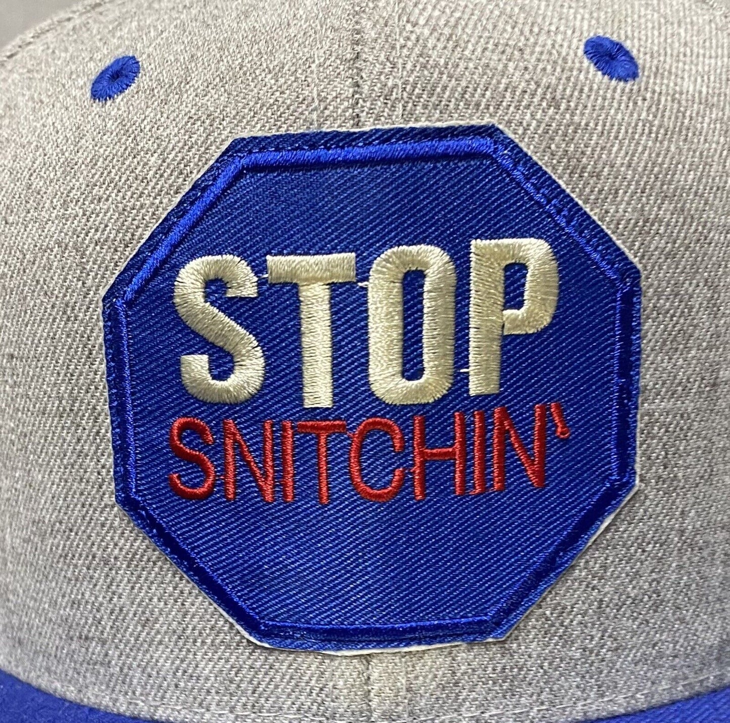 NEW Capn On Melrose No Snitching 2 Tone SnapBack Hat Mens Adjustable Cap