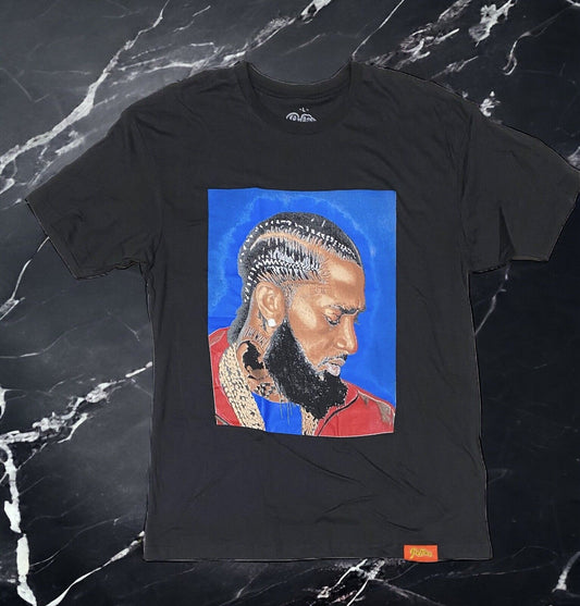 NEW Capn On Melrose Nipsey HustleArt  Sz Large T Shirt Lightweight Rap Tee