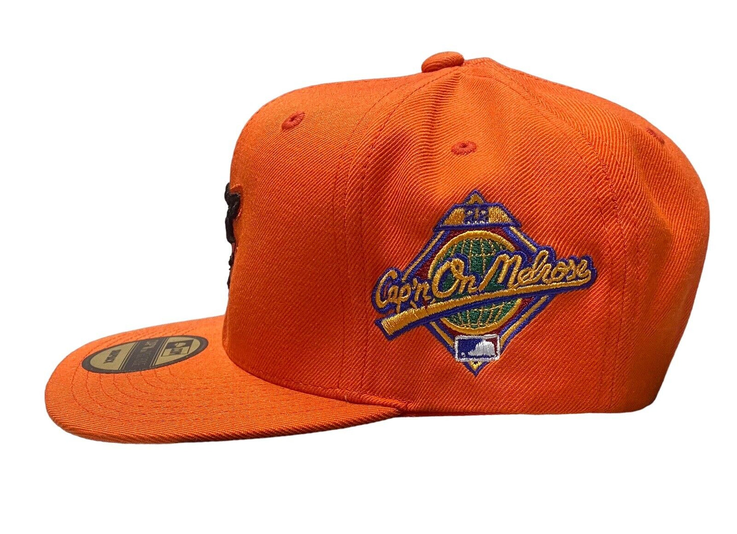 NEW Baltimore Orioles Orange Classic Logo SnapBack Hat Capn On Melrose Flat Brim