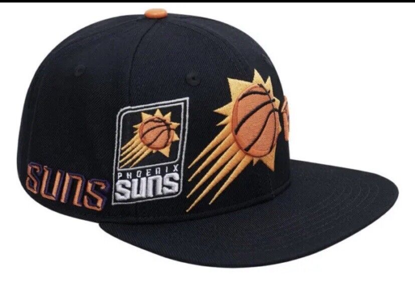 NEW Phoenix Suns PHX Pro Standard Double Front Black Orange Snapback Era Hat Cap