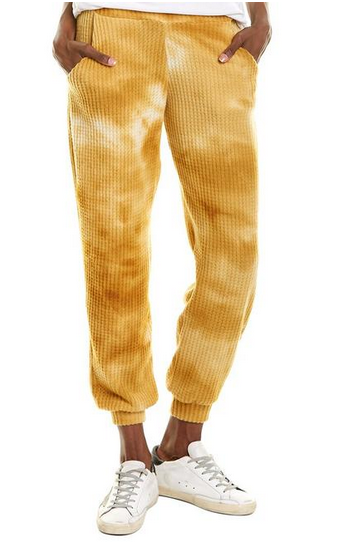 Melissa Masse Gold Waffle Jogger Pant Comfy Made In USA