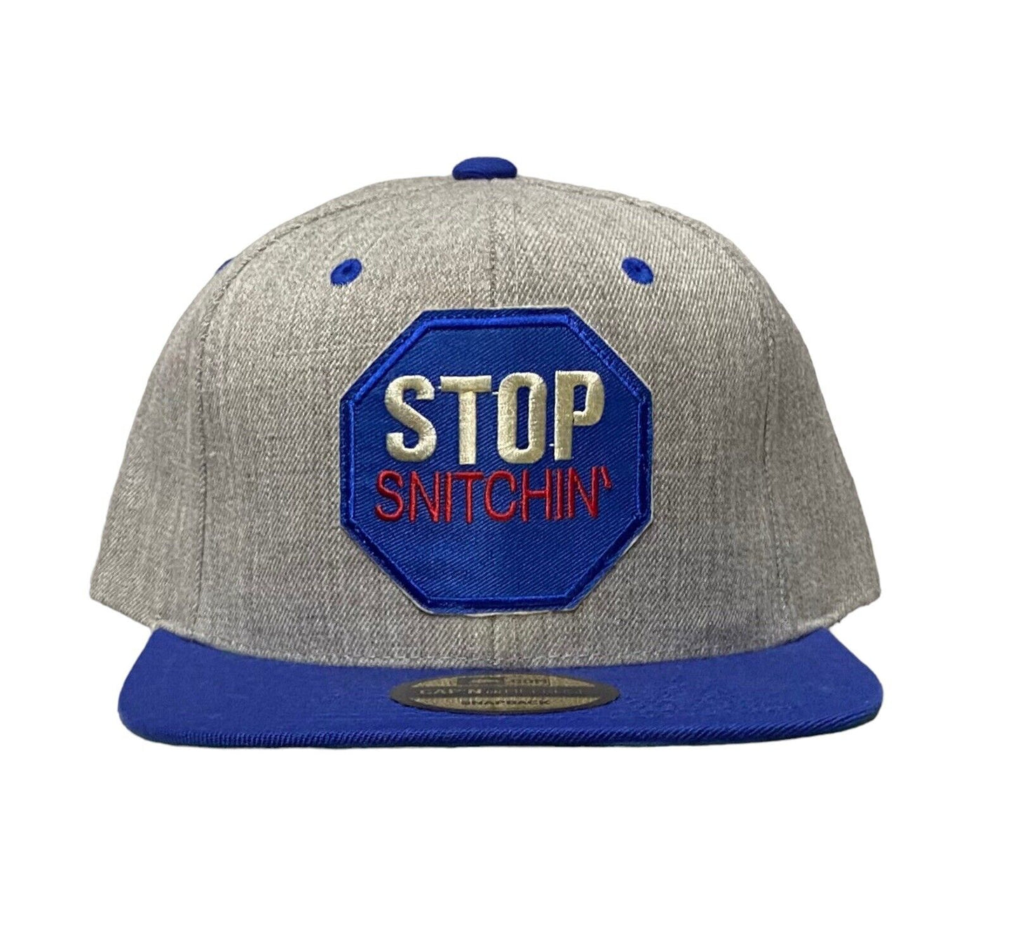 NEW Capn On Melrose No Snitching 2 Tone SnapBack Hat Mens Adjustable Cap