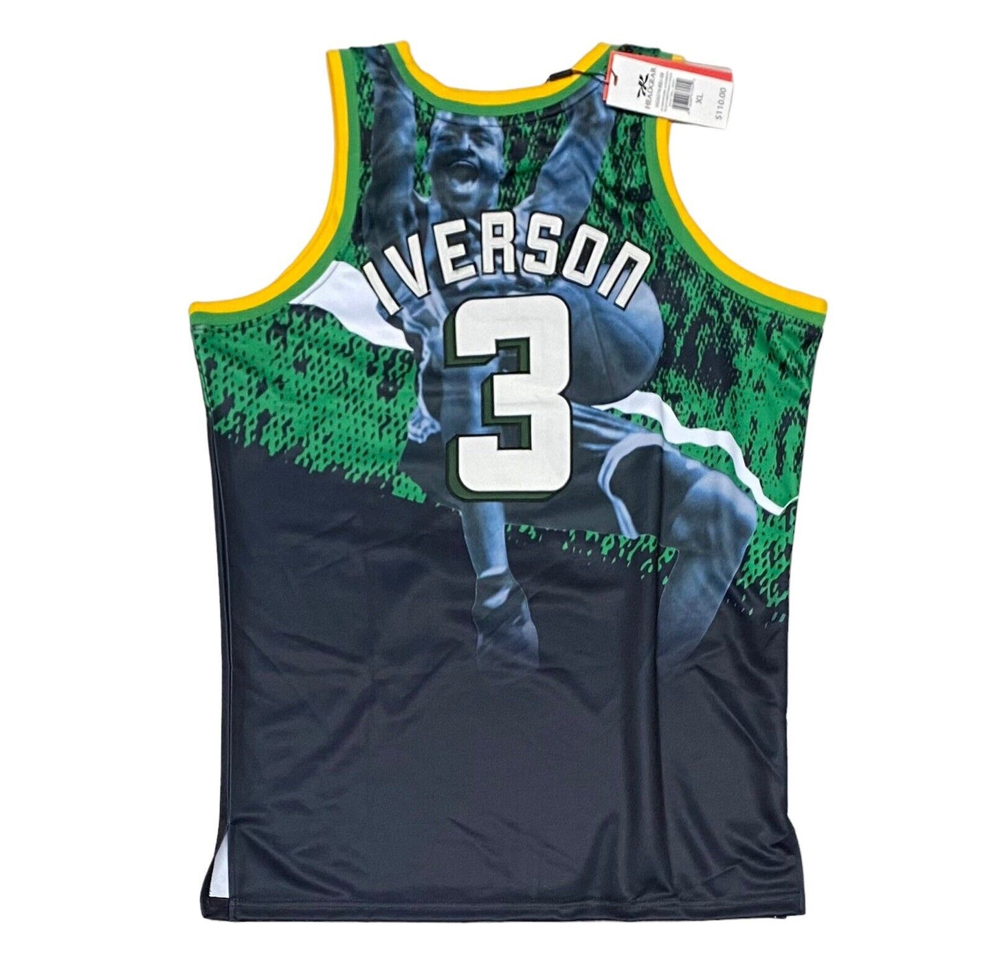 NEW AUTHENTIC Allen Iverson #3 Bethel HighSchool Throwback Basketball Jersey L