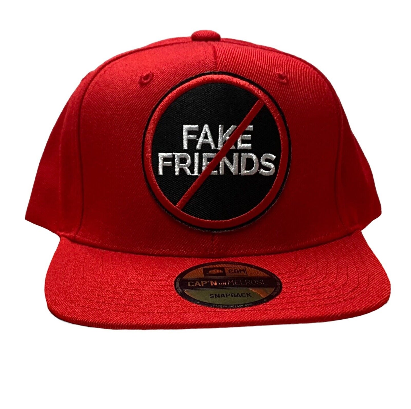 Fake Friends Yupoong Classic Red SnapBack Adjustable Hat  Capn On Meltose