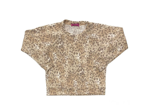 NEW Melissa Masse Cheetah Print Long Sleeve Shirt Super Soft Made in USA NWT