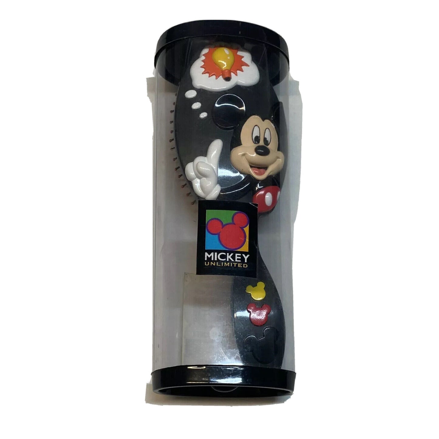 VTG NOS Disney Mickey Mouse Unlimited Collectable Sculptured Cushion Hair Brush