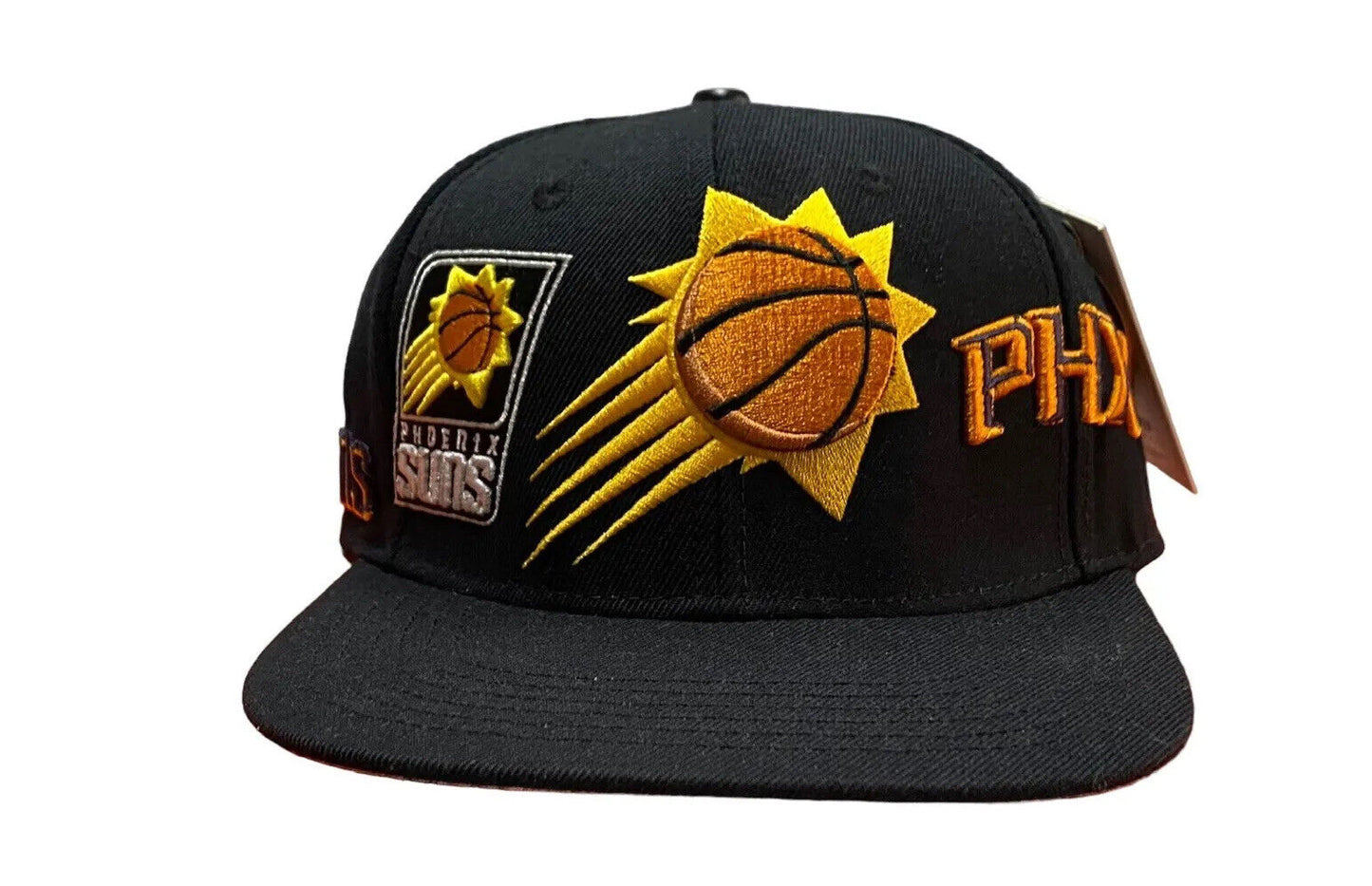 NEW Phoenix Suns PHX Pro Standard Double Front Black Orange Snapback Era Hat Cap