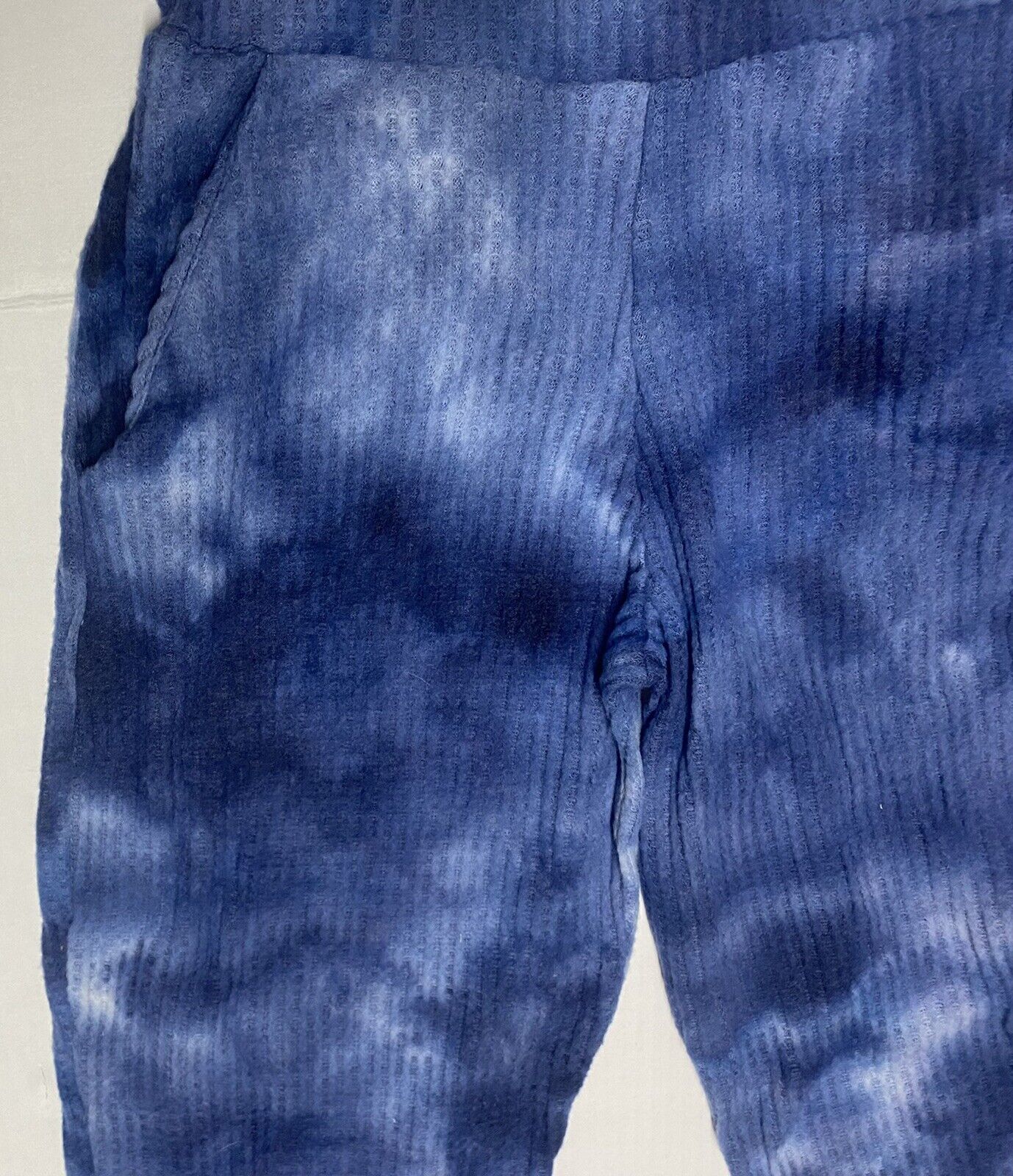 Melissa Masse Waffle Jogger Pant Women's Tie Dye Blue Cute & Comfy