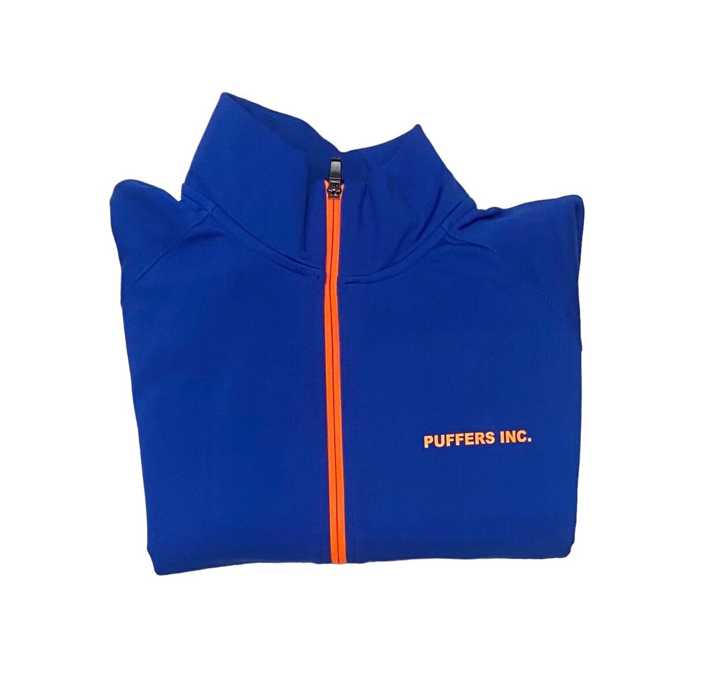 NEW Capn On Melrose Puffers Track Jacket Slim Fit Knicks Blue / Orange Full Zip