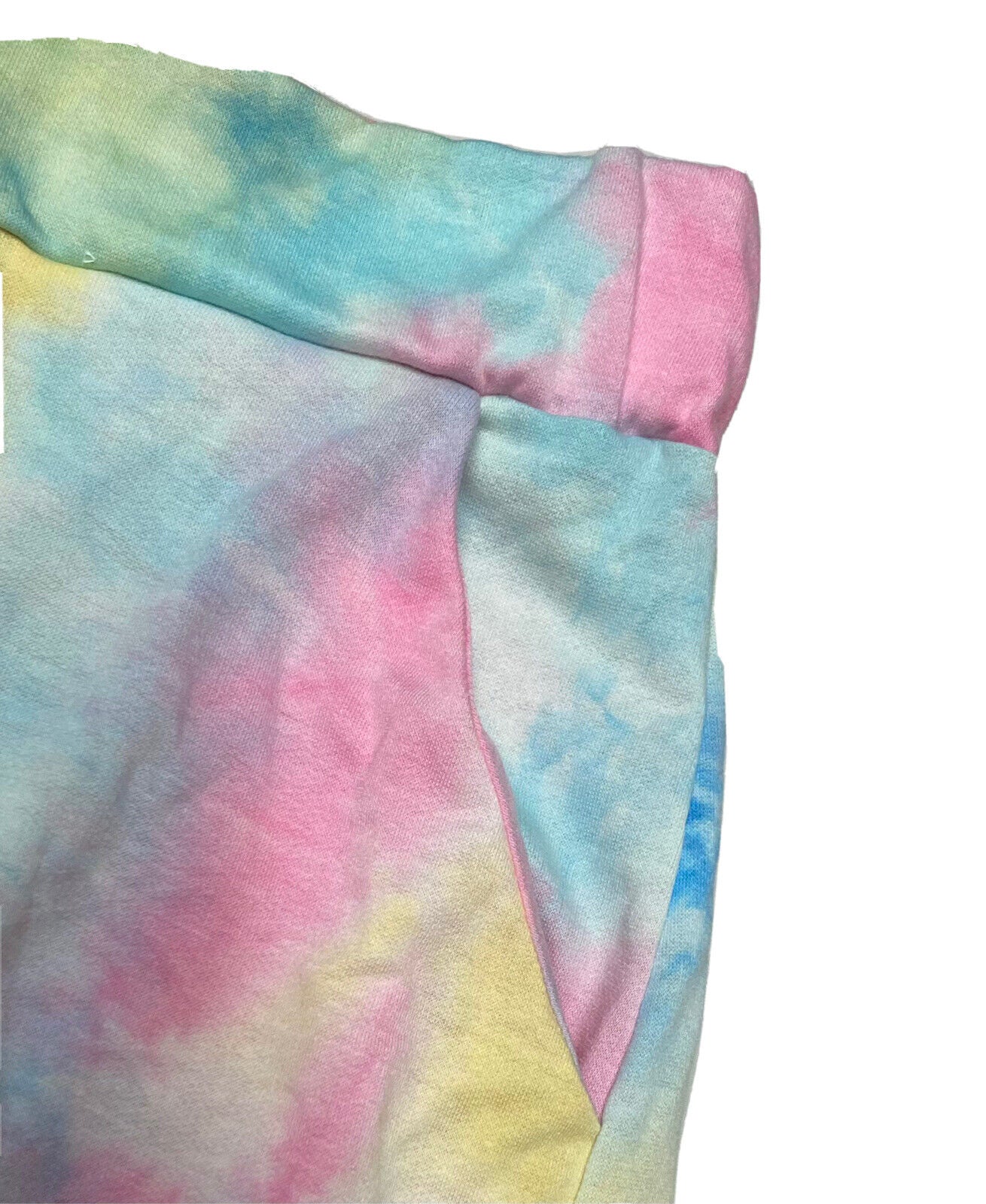 MELISSA MASSE WIDE LEG PANT Tie Dye Rainbow Sherbert Made In USA Comfy Lounge