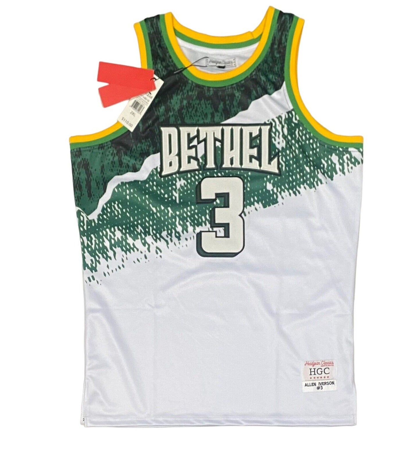 NEW AUTHENTIC Allen Iverson #3 Bethel HighSchool Throwback Basketball Jersey L