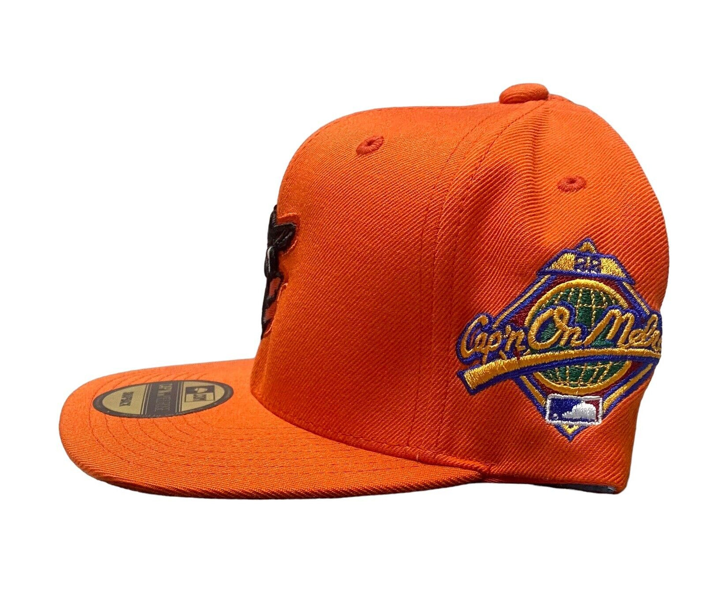 NEW Baltimore Orioles Orange Classic Logo SnapBack Hat Capn On Melrose Flat Brim