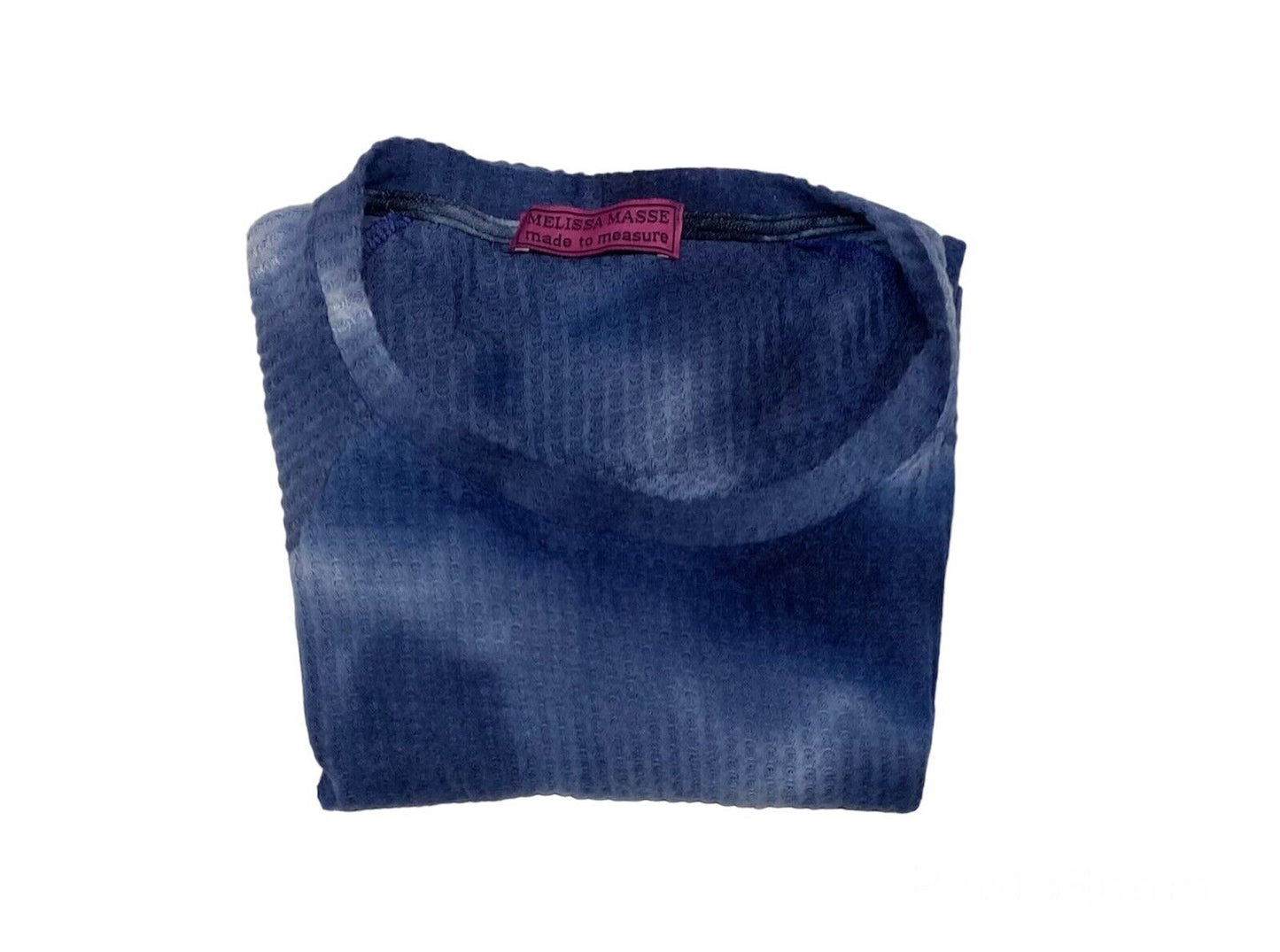 Melissa Masse Waffle Top Women's Tie Dye Blue Cute & Comfy Made In USA