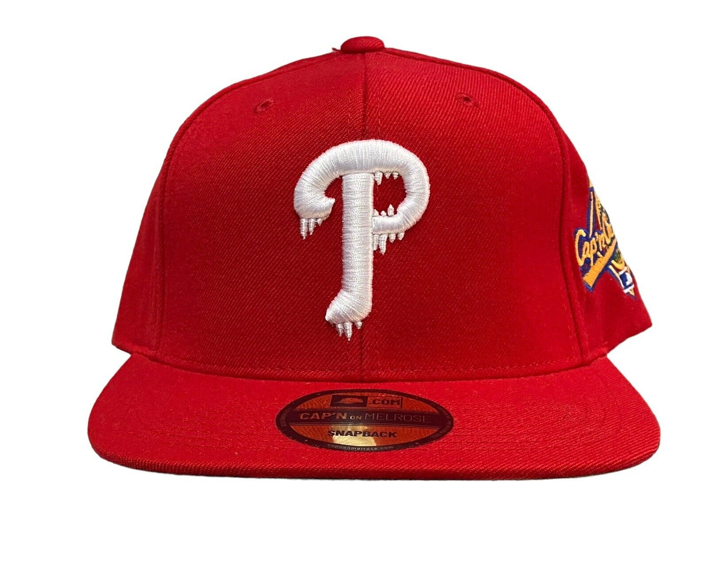 NEW Philadelphia Phillies Capn On Melrose SnapBack Hat  Red Phili Baseball Cap