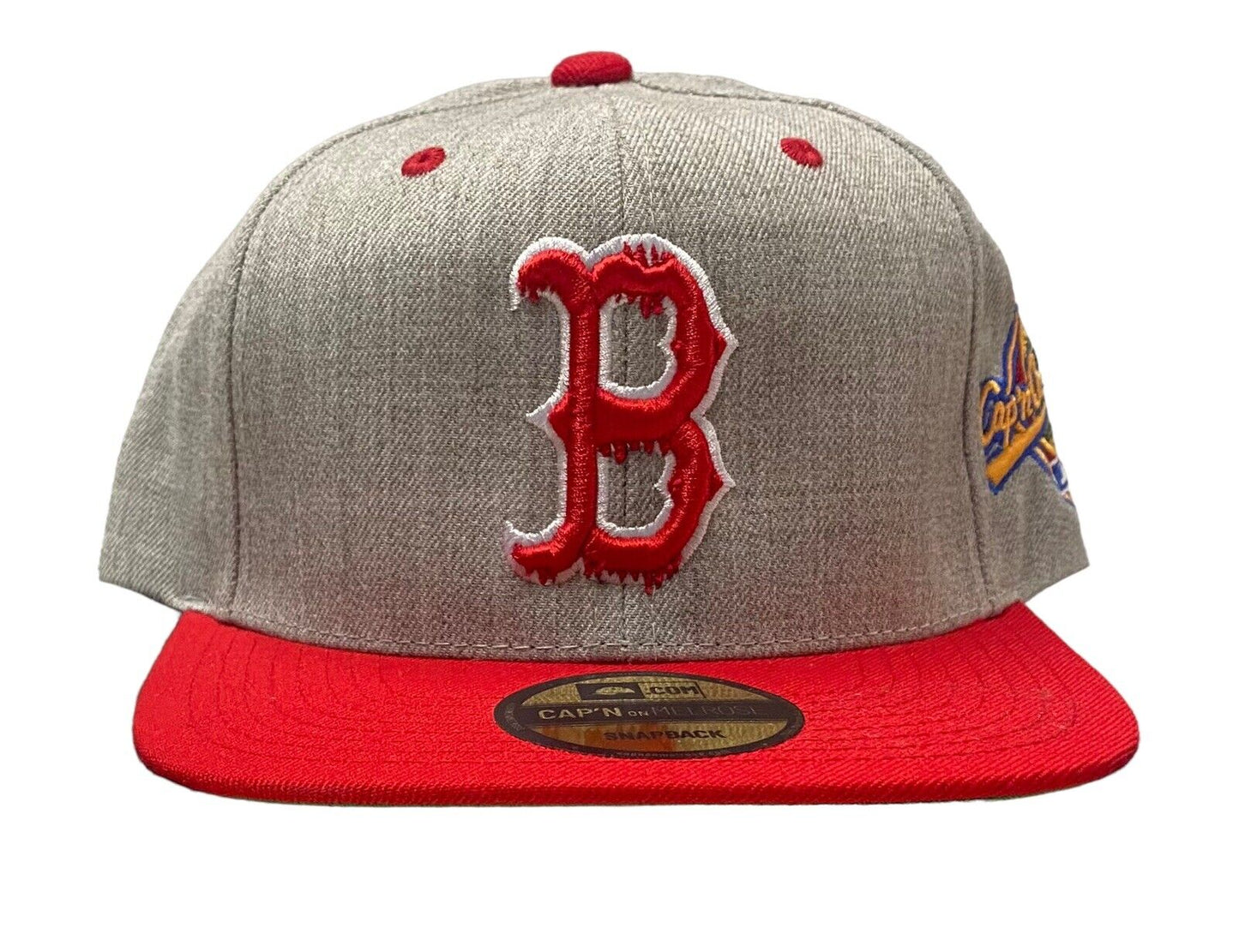 NEW Boston Red Sox Capn On Melrose 2 Tone SnapBack Hat Gray/Red Green UV