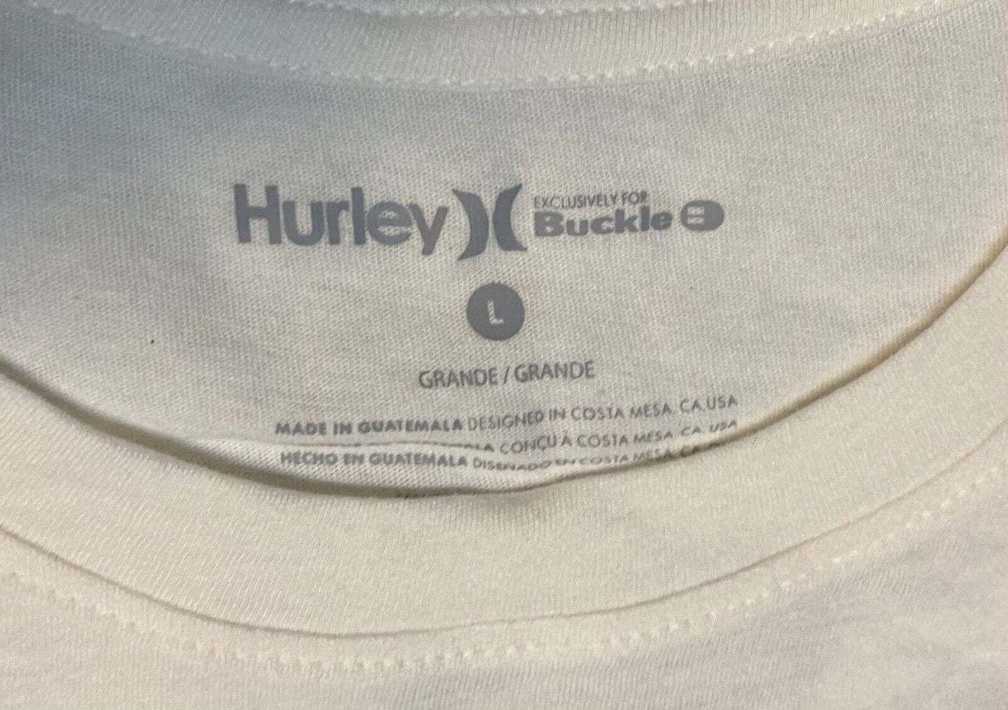 Hurley Buckle Exclusive Women’s  T Shirt  size Large People Purpose Passion