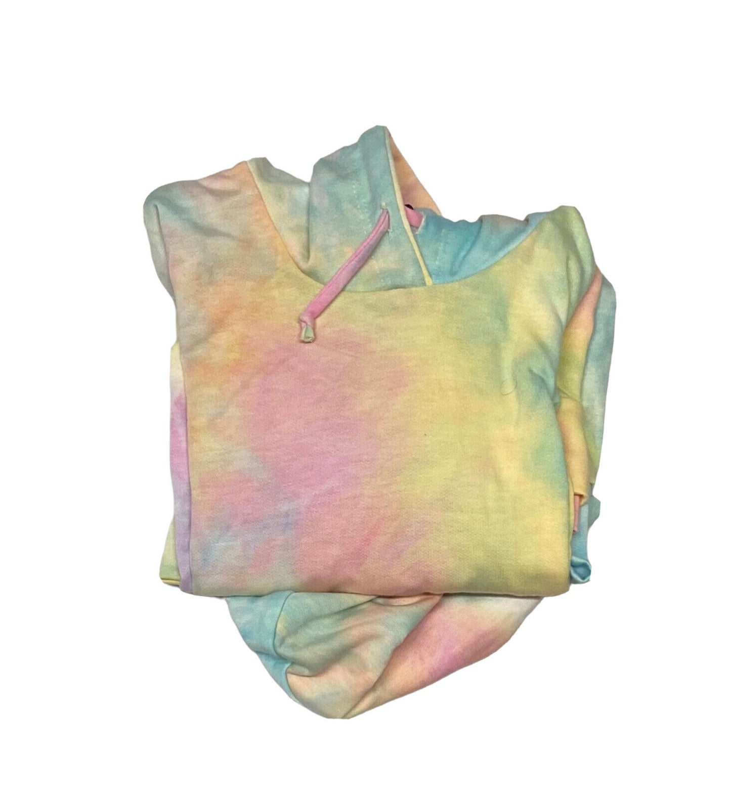 NWOT  Melissa Masse Tie Dye Light Hooded Long Sleeve Sherbet Made IN USA