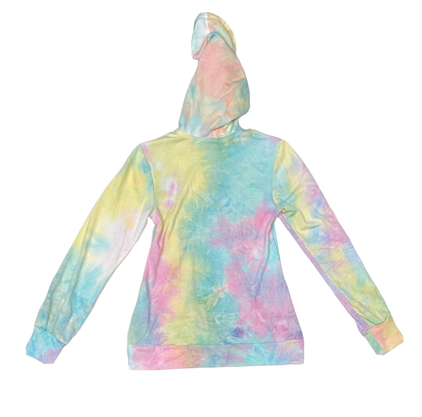 NWOT  Melissa Masse Tie Dye Light Hooded Long Sleeve Sherbet Made IN USA