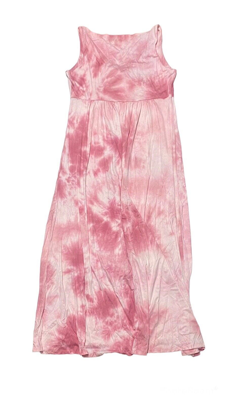 EUC Melissa Masse V neck maxi dress in our strawberry sorbet tie dye Jersey